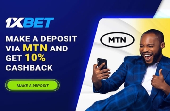 Get 10% Cashback For Depositing Your 1xBet Account Via The MTN Payment System